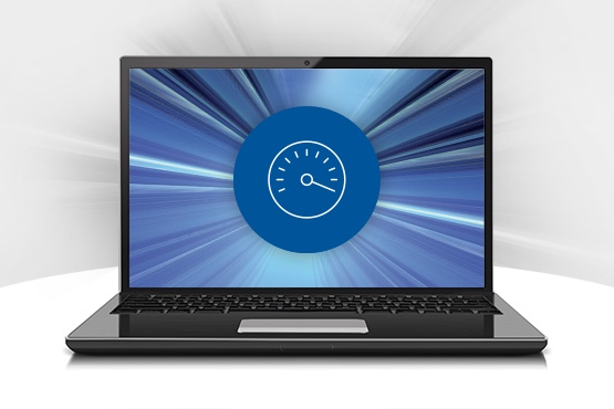 Mesure de vitesses rapides sur un ordinateur portable